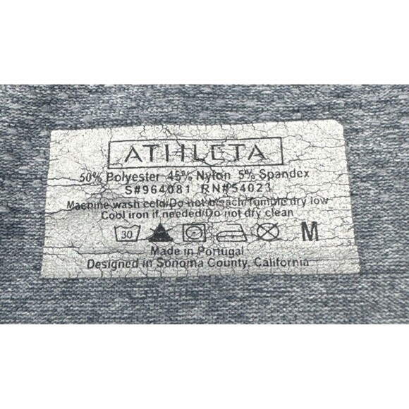 Athleta Top Women’s Ruched Fastest Track Running Stretch Workout Gym Gray Sz M - Picture 6 of 8